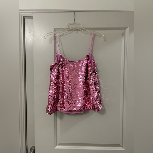 J. Crew Pink Sequin Tank - Picture 2 of 4